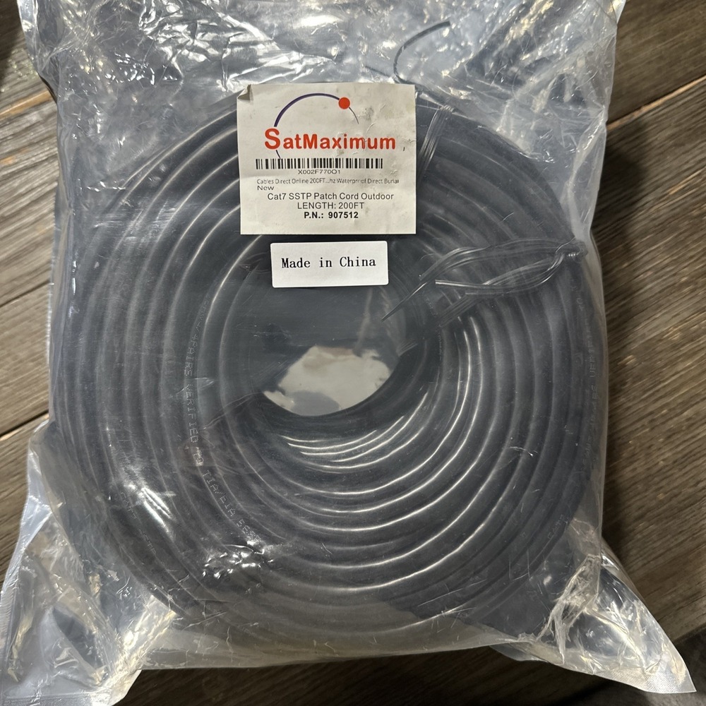 CAT7 Outdoor‎ Waterproof Cable Direct Burial Copper UV Resistant 200FT